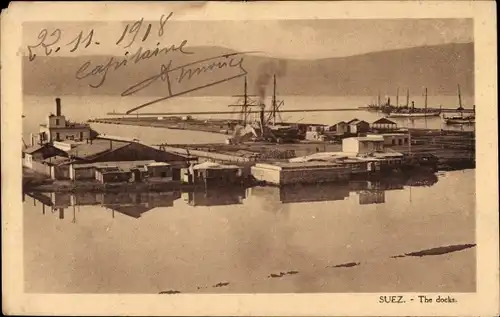 Ak Suez Ägypten, The Docks