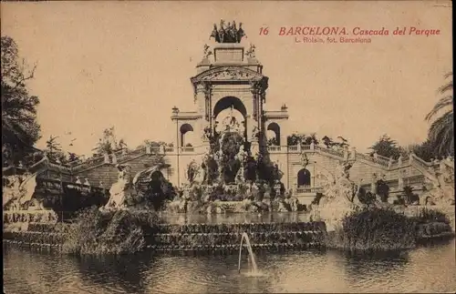 Ak Barcelona Katalonien Spanien, Cascada el Parque