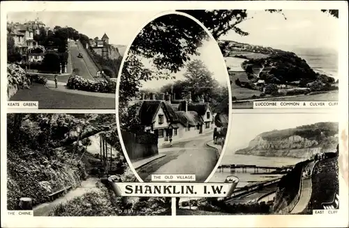 Ak Shanklin Isle of Wight England, Keats Green, The Chine, Luccombe Common, Culver Cliff