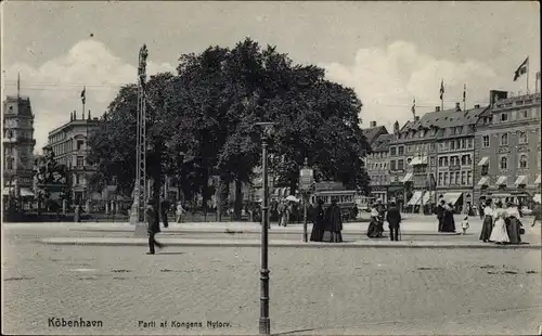 Ak København Kopenhagen Dänemark, Parti af Kongens Nytorv