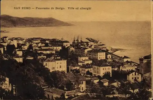 Ak San Remo Ligurien, Panorama de Berigo
