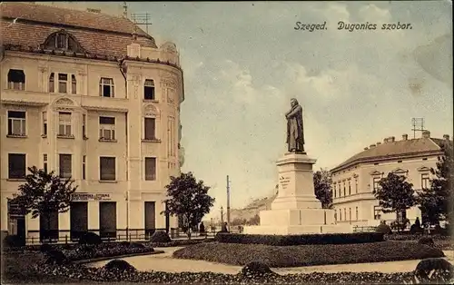 Ak Szeged Segedin Ungarn, Dugonics szobor