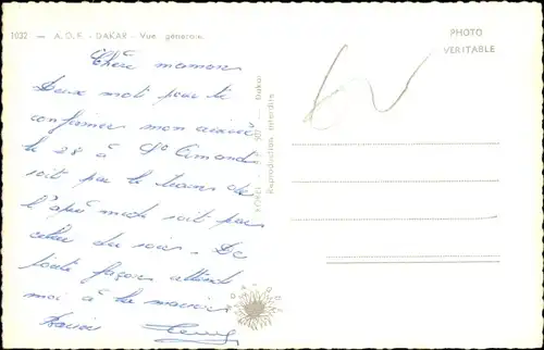 Ak Dakar Senegal, Gesamtansicht