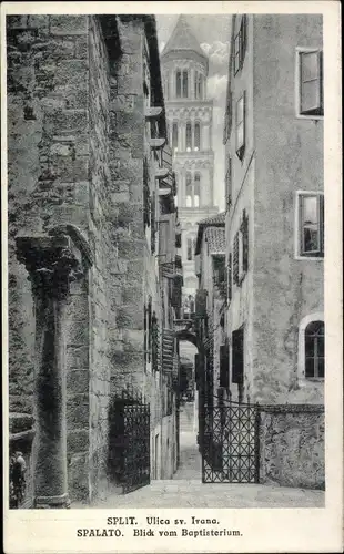 Ak Split Spalato Kroatien, Blick vom Baptisterium