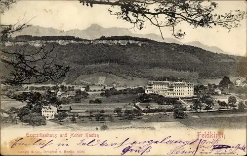 Ak Feldkirch Vorarlberg, Exerzitienhaus und Hoher Kasten