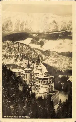 Ak Semmering in Niederösterreich, Winterpanorama
