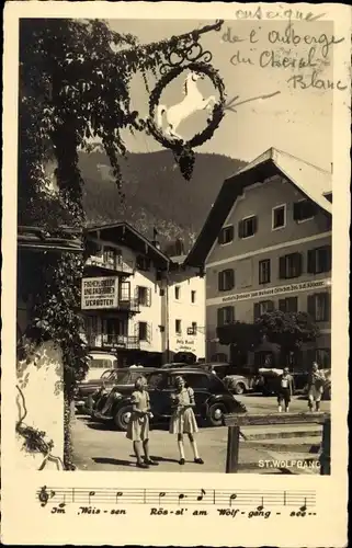 Ak St. Wolfgang im Salzkammergut Oberösterreich, Landungsplatz zum weißen Rössl