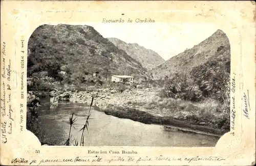 Präge Ak Córdoba Argentinien, Estacion Casa Bamba