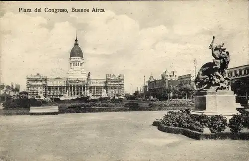 Ak Buenos Aires Argentinien, Plaza del Congreso