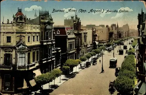 Ak Buenos Aires Argentinien, Avenida Callao, Geschäfte