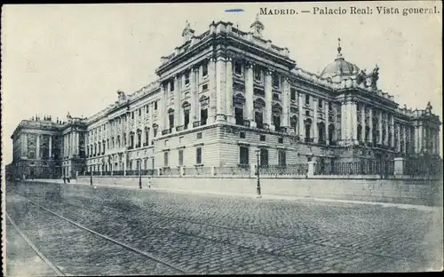 Ak Madrid Spanien, Palacio Real, Vista general