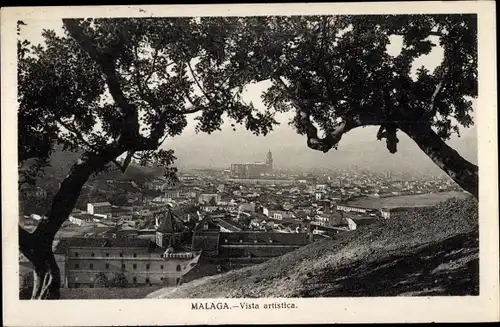 Ak Málaga Andalusien Spanien, Vista artistica