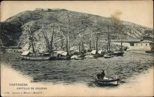 Ak Cartagena Murcia Spanien, Castillo de Galeras