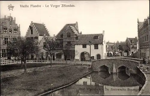 Ak Gand Lüttich, Weltausstellung 1913, Vieille Flandre, Le Verger Zelandais