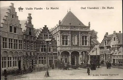 Ak Gand Lüttich, Vieille Flandre, Le Marché