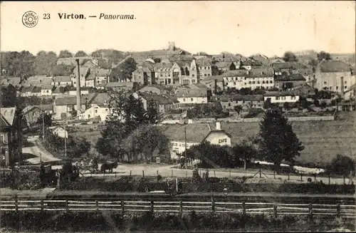 Ak Virton Wallonien Luxemburg, Panorama