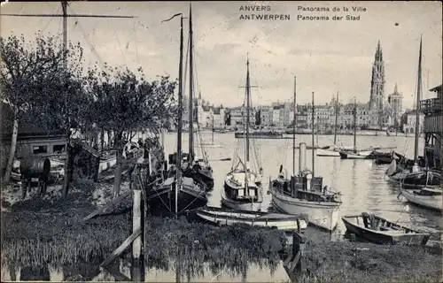 Ak Anvers Antwerpen Flandern, Panorama der Stad