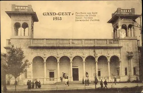 Ak Gand Gent Ostflandern, Italienischer Pavillon