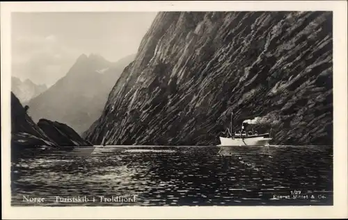 Ak Norwegen, Turistskib i Trollfjord, Troldfjord, Schiff
