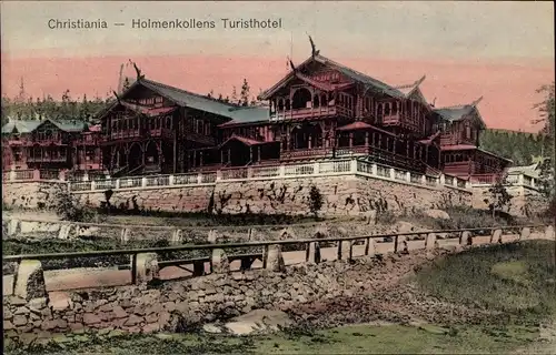 Ak Christiania Oslo Norwegen, Holmenkollens Turisthotel