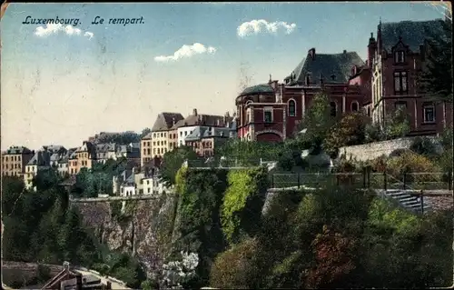 Ak Luxemburg Luxembourg, Le rempart