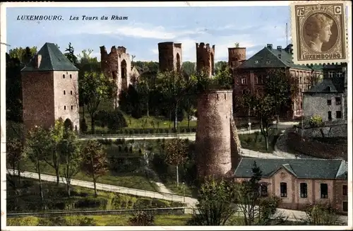 Ak Luxemburg Luxembourg, Les Tours du Rham