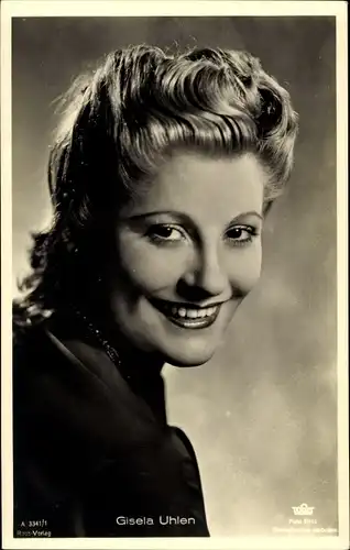 Ak Schauspielerin Gisela Uhlen, Portrait, Ross Verlag A 3341 1, Tobis Film