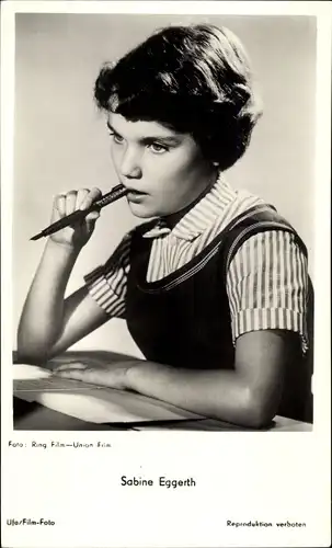 Ak Schauspielerin Sabine Eggerth, Portrait