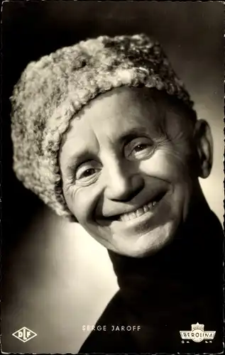 Ak Schauspieler Serge Jaroff, Portrait mit Mütze, DLF, Das Donkosakenlied
