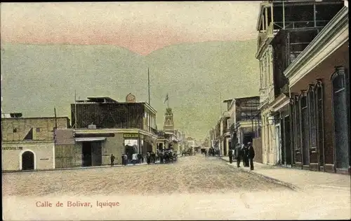Ak Iquique Chile, Calle de Bolivar