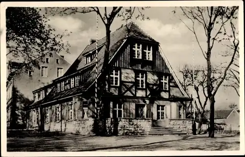 Ak Rüdersdorf bei Berlin, Jugendherberge, Straßenpartie