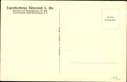 Ak Rüdersdorf bei Berlin, Jugendherberge, Straßenpartie