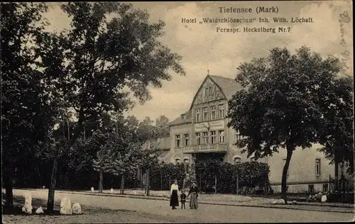 Ak Tiefensee Werneuchen in der Mark, Hotel Waldschlösschen