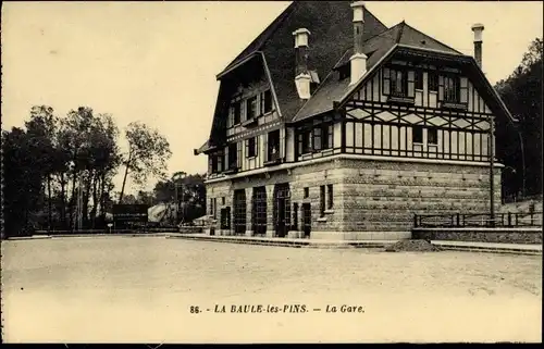 Ak La Baule les Pins Escoublac Loire Atlantique, La Gare