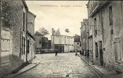 Ak Les Riceys Aube, Ricey Haut, Rue Procés