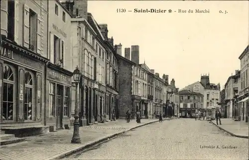 Ak Saint Dizier Haute Marne, Rue du Marché