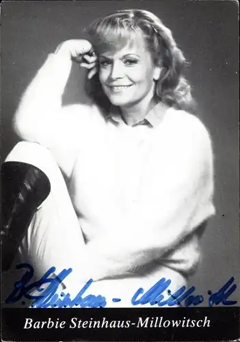 Ak Schauspieler Barbie Steinhaus-Millowitsch, Portrait, Autogramm