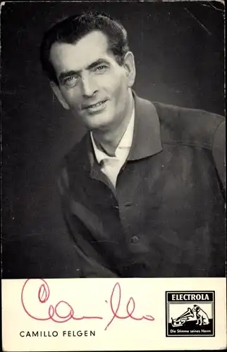 Ak Sänger Camillo Felgen, Electrola