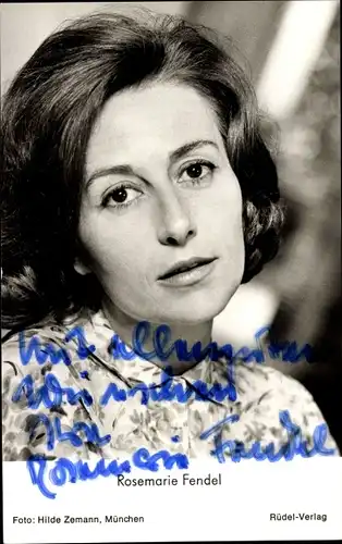 Ak Schauspielerin Rosmarie Fendel, Portrait