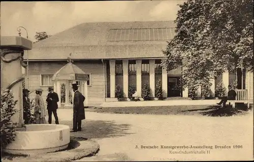 Ak Dresden, 3. Deutsche Kunstgewerbeausstellung 1906, Kunstindustriehalle 2