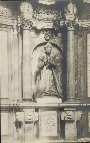 Foto Ak Freiberg in Sachsen, Dom, Fürstengruft, Grabdenkmal Herzogin Katharina