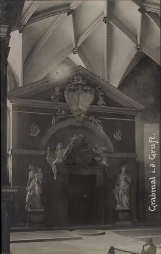 Foto Ak Freiberg in Sachsen, Dom, Fürstengruft, Grabmal