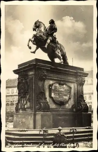 Ak Dresden Neustadt, Denkmal August des Starken