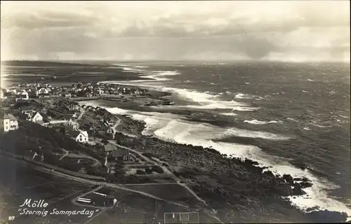 Ak Mölle Schweden, Stormig Sommardag, Panorama