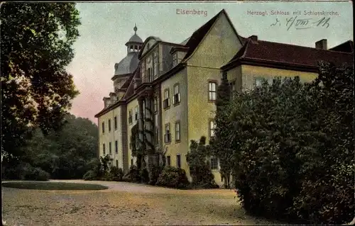 Ak Eisenberg in Thüringen, Herzogl. Schloss, Schlosskirche