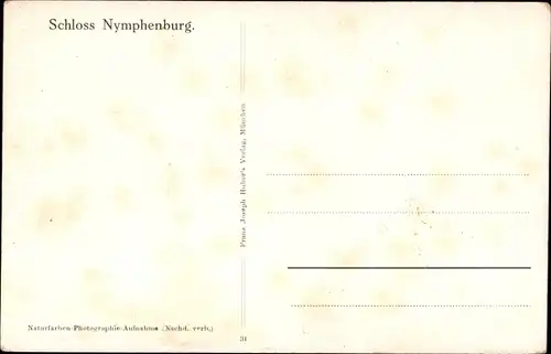 Ak München, Schloss Nymphenburg, Teich, Schwan, Fontäne