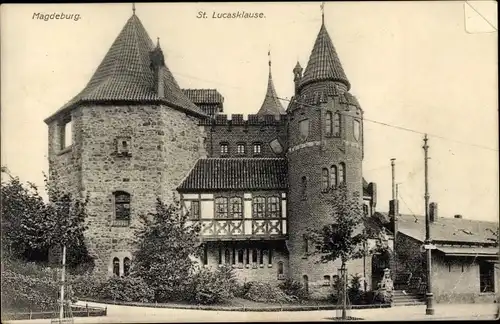 Ak Magdeburg an der Elbe, Wehrturm, St. Lucasklause
