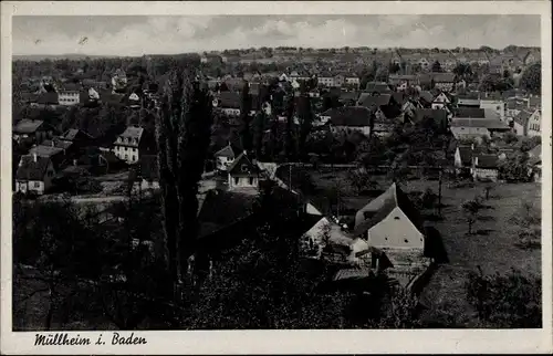 Ak Müllheim in Baden, Teilansicht des Ortes