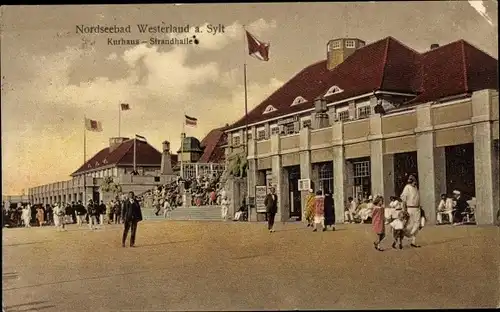 Ak Nordseebad Westerland auf Sylt, Kurhaus und Strandhalle