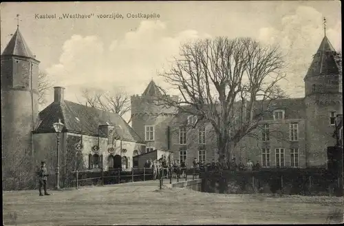 Ak Oostkapelle Zeeland, Kasteel Westhove voorzijde